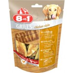 8in1 grills chiken-снеки в виде филе курицы из говяжьей кожи и куриного мяса, 80 г